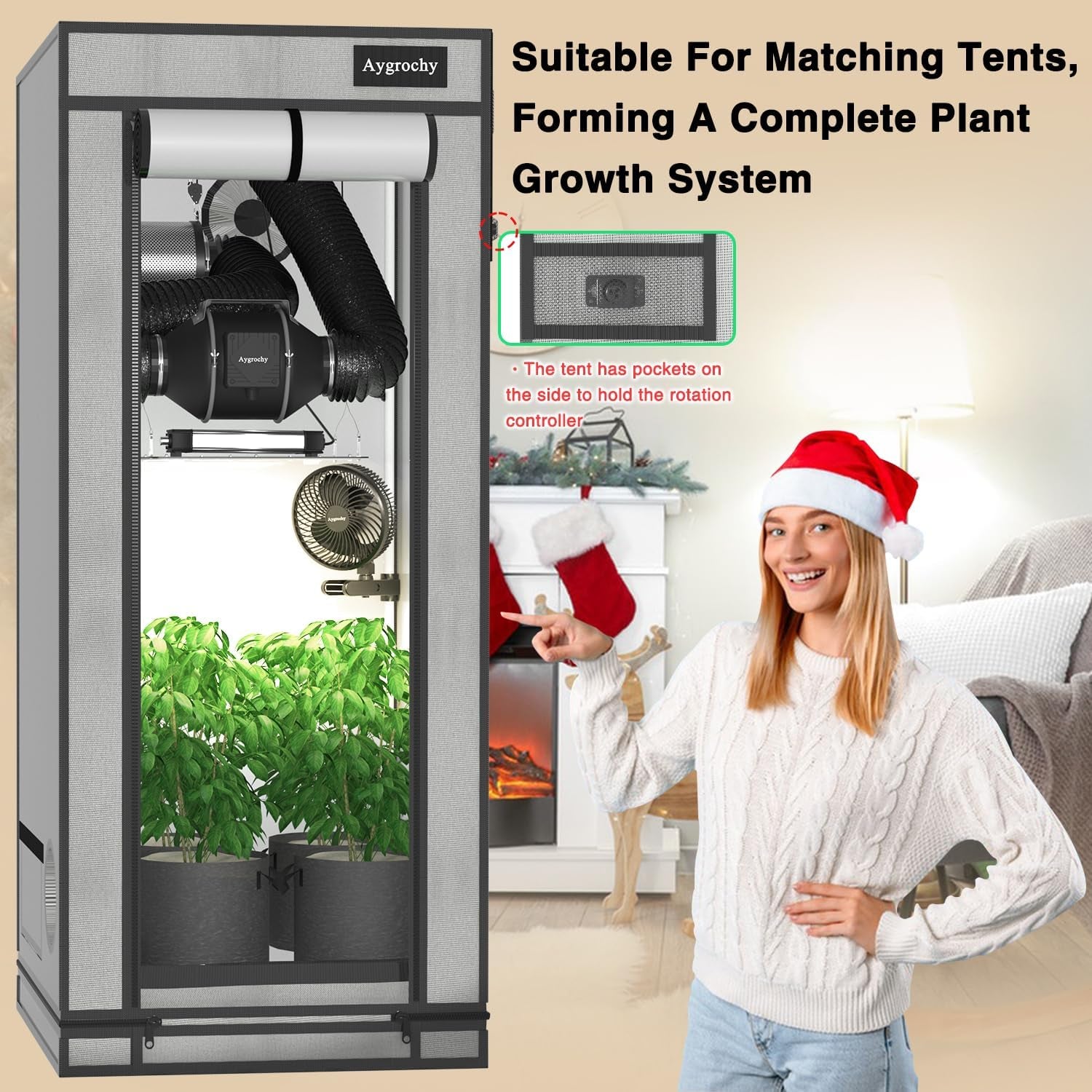100Mm Abluftset, Drehstrom Ec Motor Rohrventilator Komplettset, Lüftungsset Mit Drehzahlregler, Abluftschlauch, Belüftungssystem Für Growzelt, Growbox, Gewächshaus, Hydroponik
