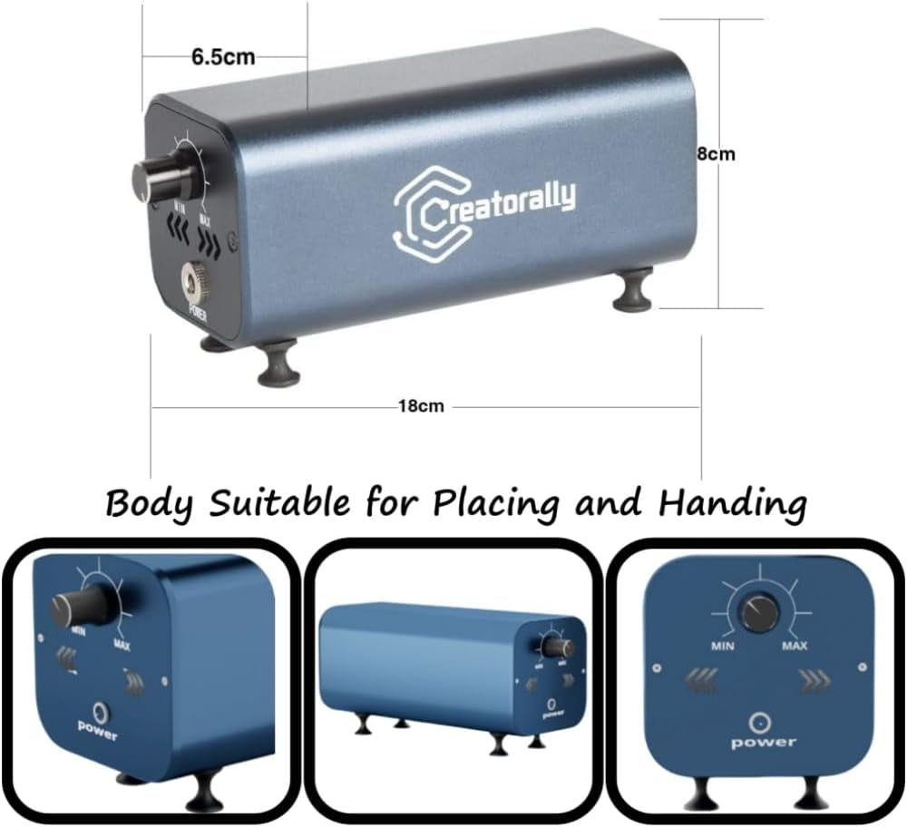 Air Assist Laser, 18L/Min Luftpumpe Für Lasergravierer Mit Speed Control, Laserpumpe Für Gravur Schneide Maschine, Kompatibel Mit S9/S10/A5 PRO/A10 PRO/TTS-55 PRO, Luftstromkontroll