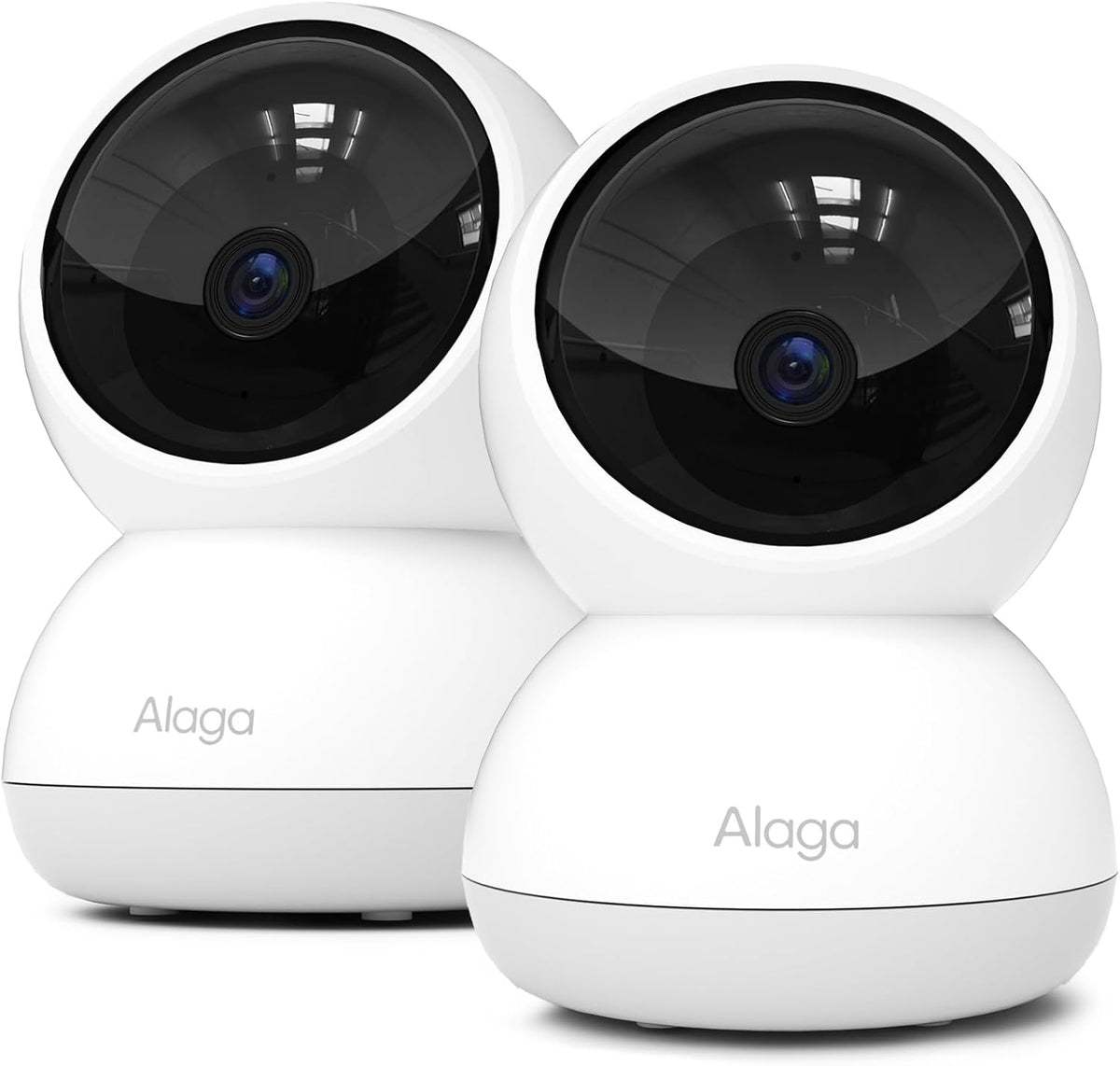 3K Wlan-Überwachungskamera, Überwachungskamera Innen Mit Nachtsicht, Bewegungserkennung, Zwei-Wege-Audio, 5G/2.4Ghz Wifi, Kompatibel Mit Alexa Und Google Home, 2 Stück