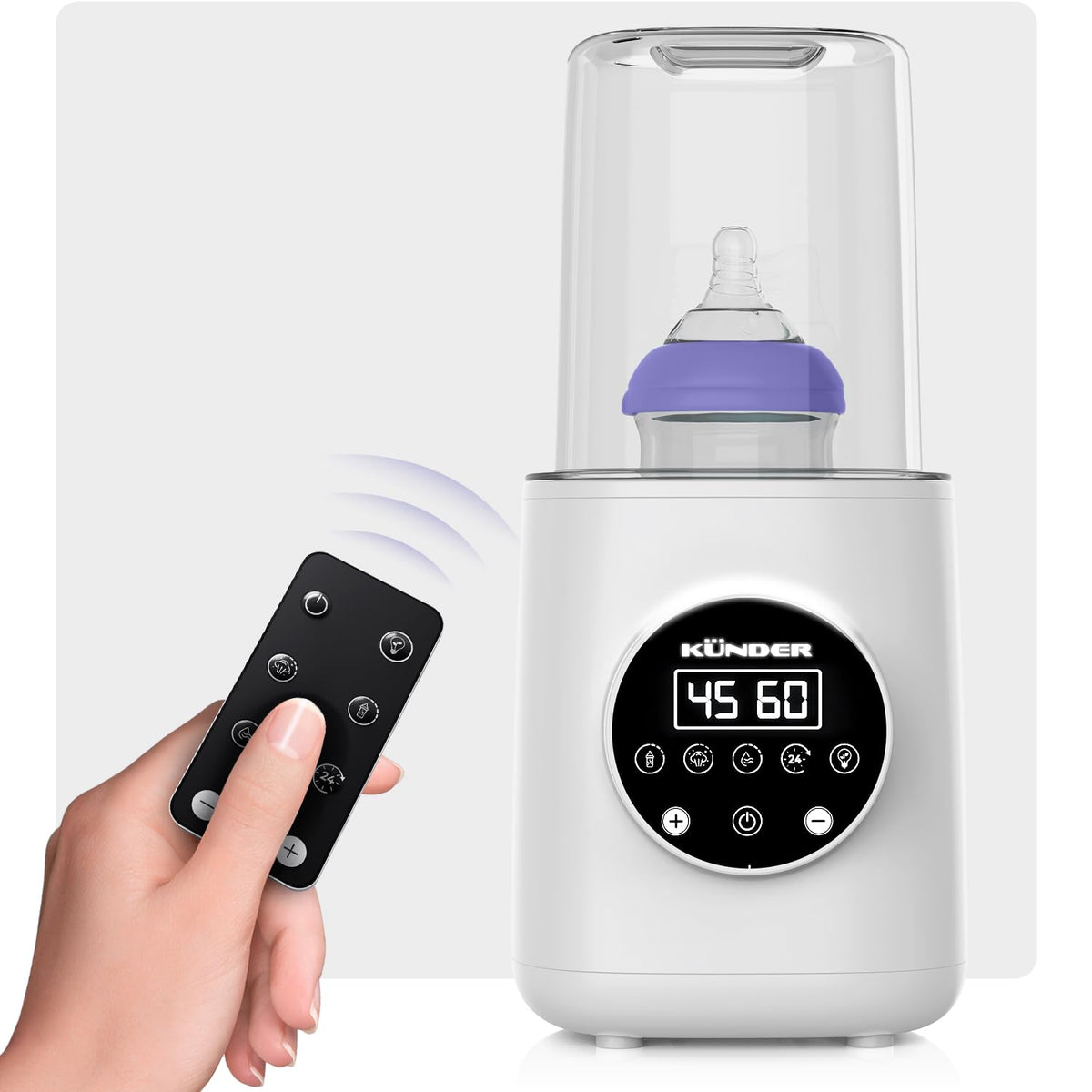 10-In-1 Flaschenwärmer Baby, Babykostwärmer Mit Schnellem Aufwärmen, Warmhalten, Abtauen – Babyflaschen Wärmer Mit Lcd-Display Und Fernbedienung, Sterilisator Für Babyflaschen, Baby Bottle Warmer