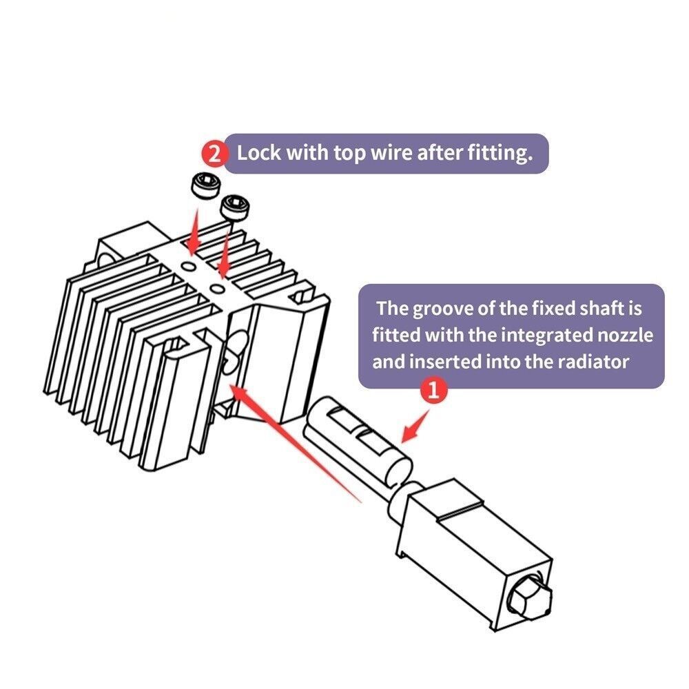 Bambu lab x1 series Hotend with stainless steel Nozzle