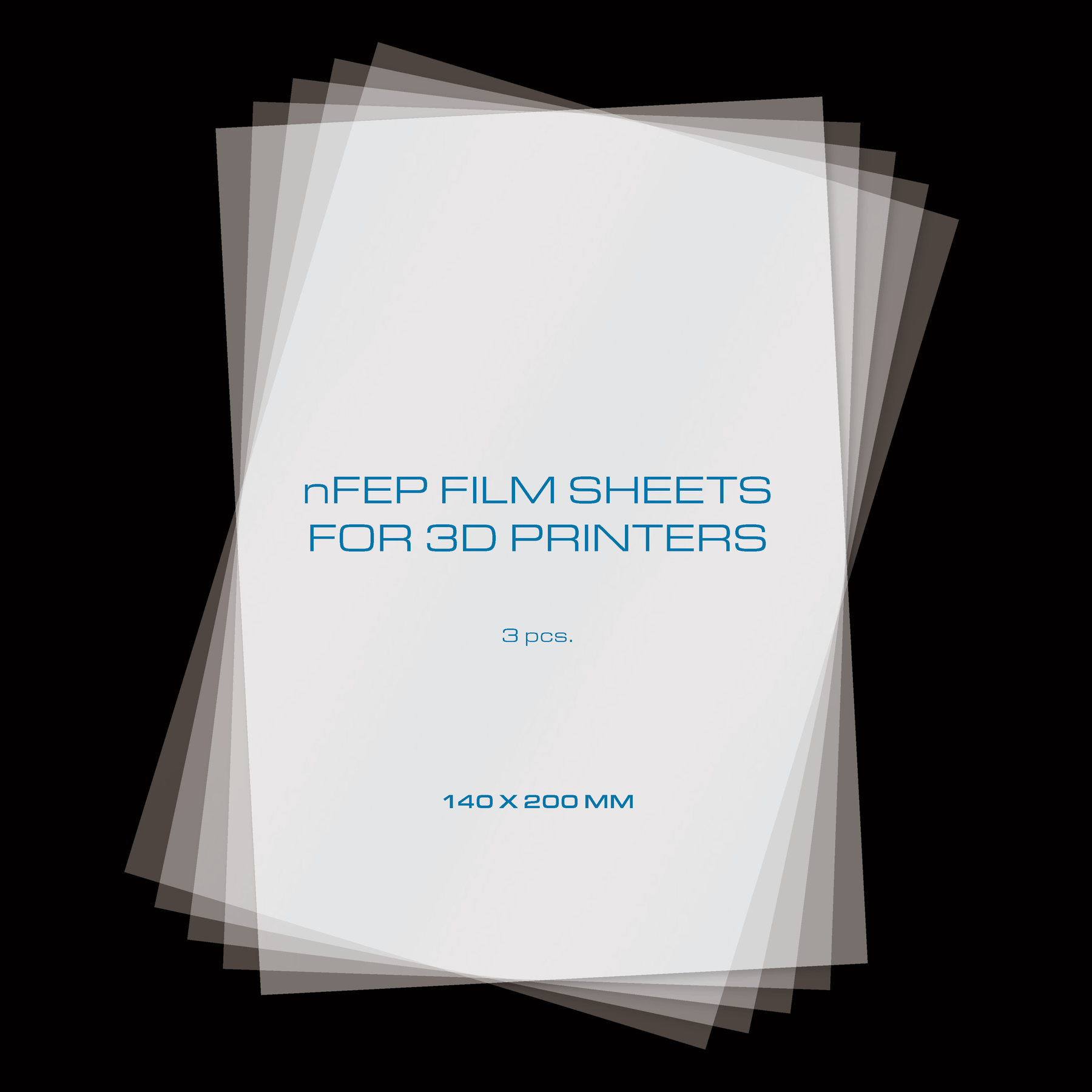 Nfep Film Sheets For 3d Printers - 140 X 200 Mm - 3-Pack
