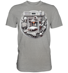 Premium T-Shirts mit dem Design „3D Print“ – Ein Must-Have für 3D-Druck-Enthusiasten - Premium Shirt