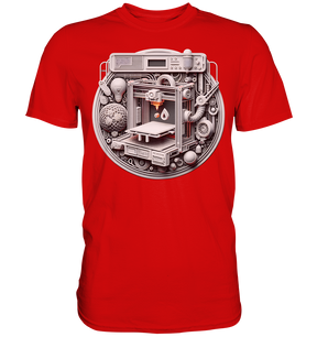 Premium T-Shirts mit dem Design „3D Print“ – Ein Must-Have für 3D-Druck-Enthusiasten - Premium Shirt