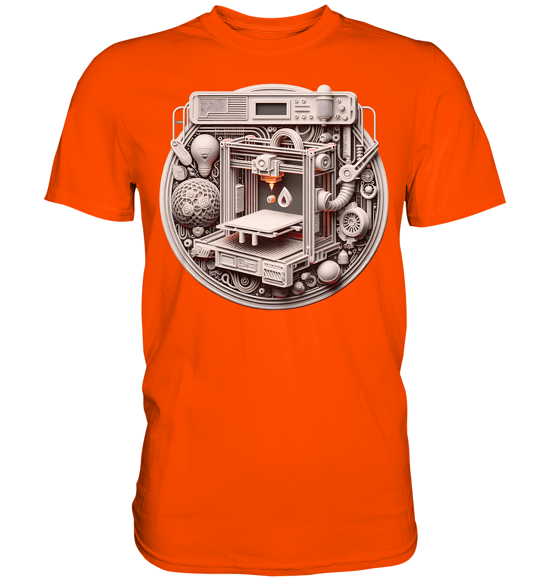Premium T-Shirts mit dem Design „3D Print“ – Ein Must-Have für 3D-Druck-Enthusiasten - Premium Shirt