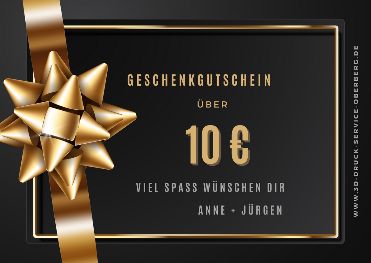 Geschenk Gutschein frei wählbar